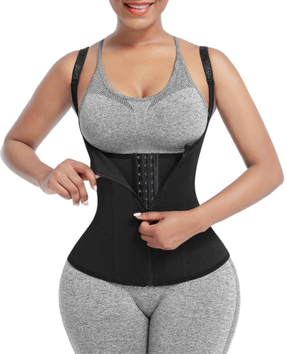FeelinGirl Waist Trainer Vest for Women Tummy Control Corset Shapewear with Steel Bones Cincher Tank Top Girdle