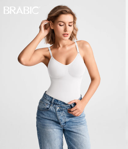BRABIC Tummy Control Shapewear for Women Seamless Shapewear Bodysuit Body Shaper Waist Trainer Snatched Body Suit