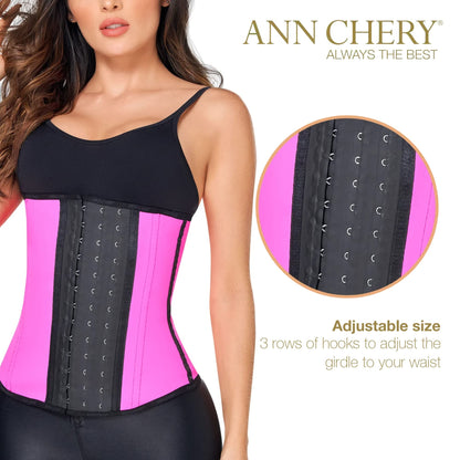 Ann Chery 2021 Latex Waist Trainer for Women |3 Hook Body Shaper|High Compression Colombian Waist Cincher |Daily & Sports Use