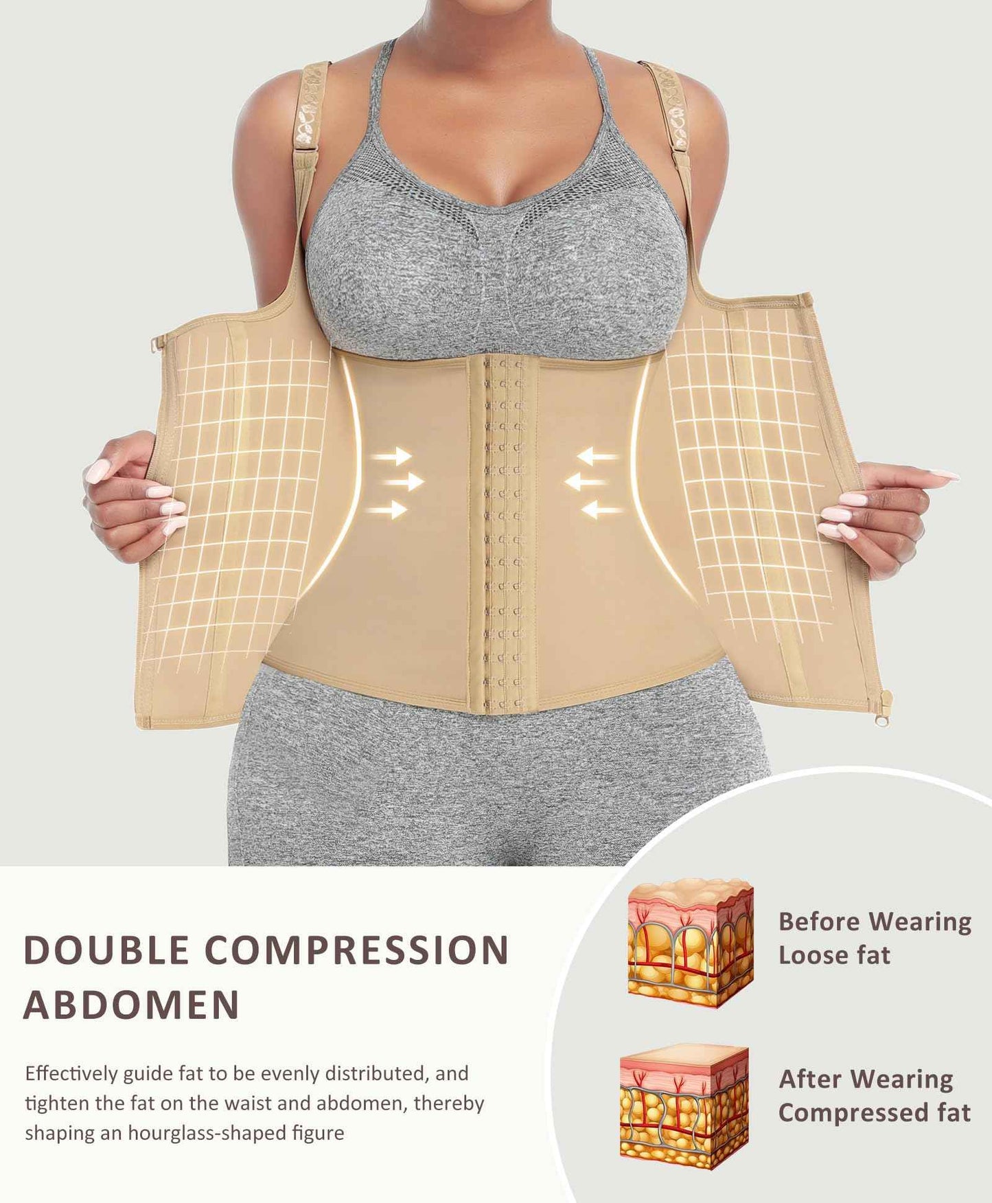 FeelinGirl Waist Trainer Vest for Women Tummy Control Corset Shapewear with Steel Bones Cincher Tank Top Girdle