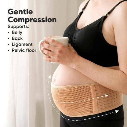 KeaBabies Maternity Belly Bands for Pregnant Women - Soft & Breathable Pregnancy Belly Support Band, Adjustable Maternity Belt for Back, Pelvic Support, Comfortable, Easy to Use (Classic Ivory, M/L)
