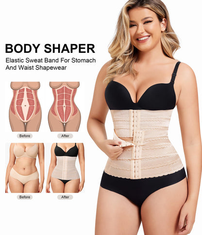 QACIVIQ Segmented Waist Trainer for Women Waist Cincher Shapewear for Women Tummy Control Workout Body Shaper Girdle