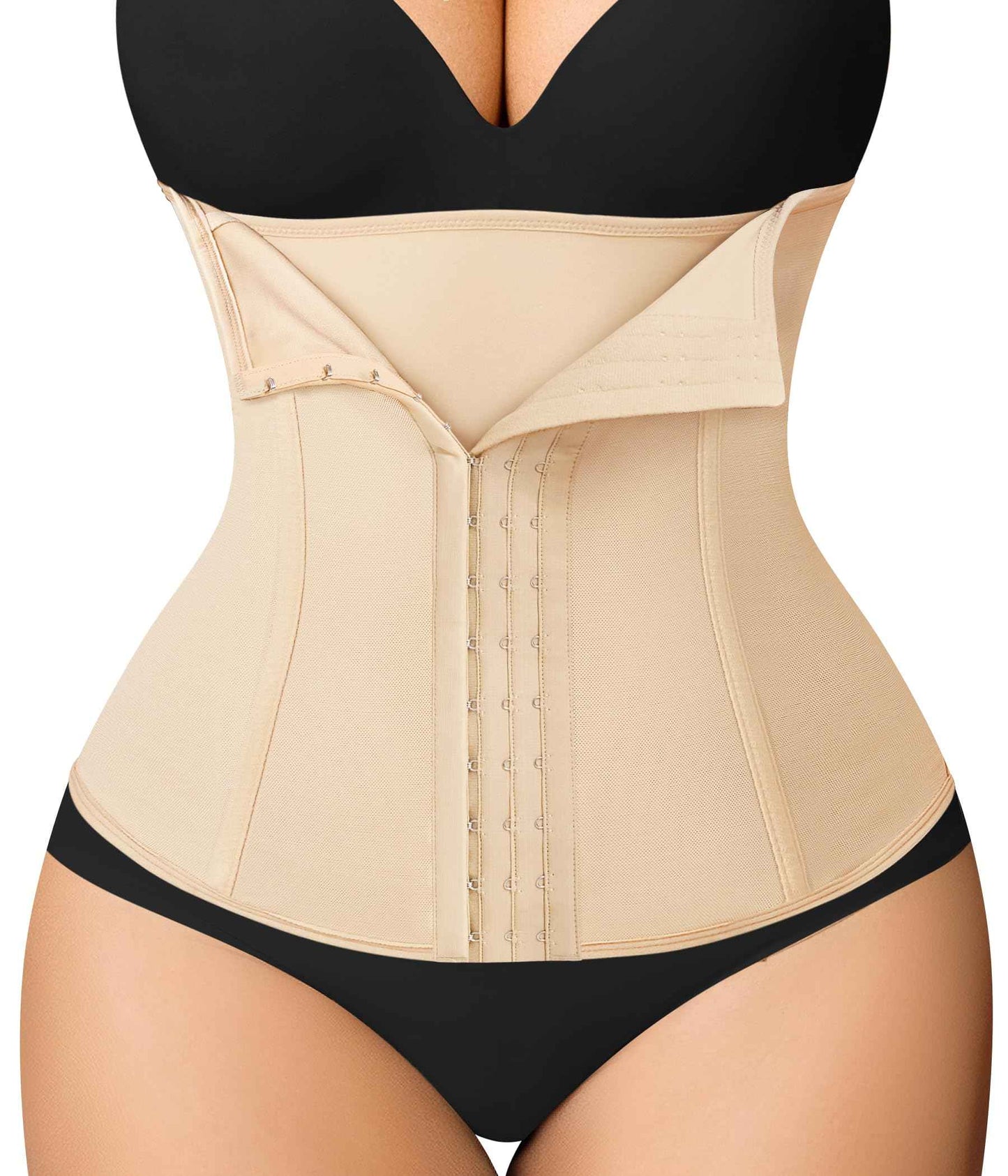 MERYOSZ Waist Trainer Corset Zipper Tummy Control Shapewear Breathable Waist Cincher for Women Body Shaper Sport Girdle