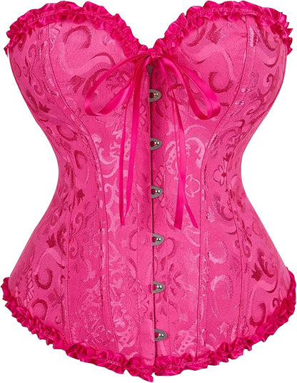 Alivila.Y Fashion Womens Lace Up Corset Top Overbust Body Shaper Bustier Corsets for Women