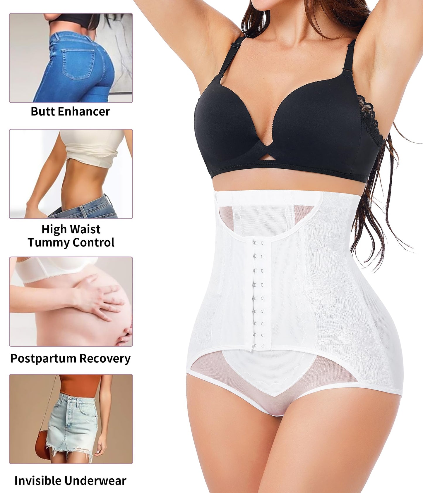 YERKOAD Tummy Control Panties for Women Shapewear Butt Lifter Short High Waist Trainer Corset Slimming Body Shaper Underwear