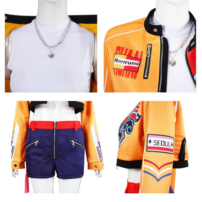 Girls Pop Singer Costume Halloween Party Cosplay Full Set Stage Performance Outfits