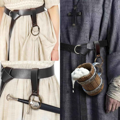 SUMGOGO 5PCS Corset Renaissance Belt Medieval Renaissance Belt Pouch Cork Potion Bottle Festival Halloween Costume Accessory