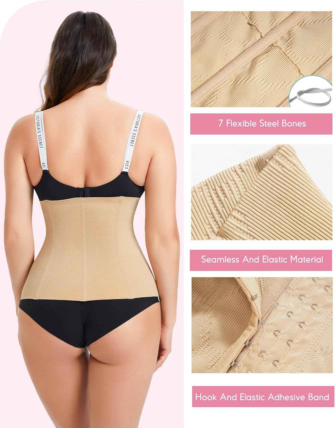 LODAY Waist Trainer Corset Shapewear Tummy Control Body Shaper Waist Cincher for Women Postpartum Belly Band Wrap