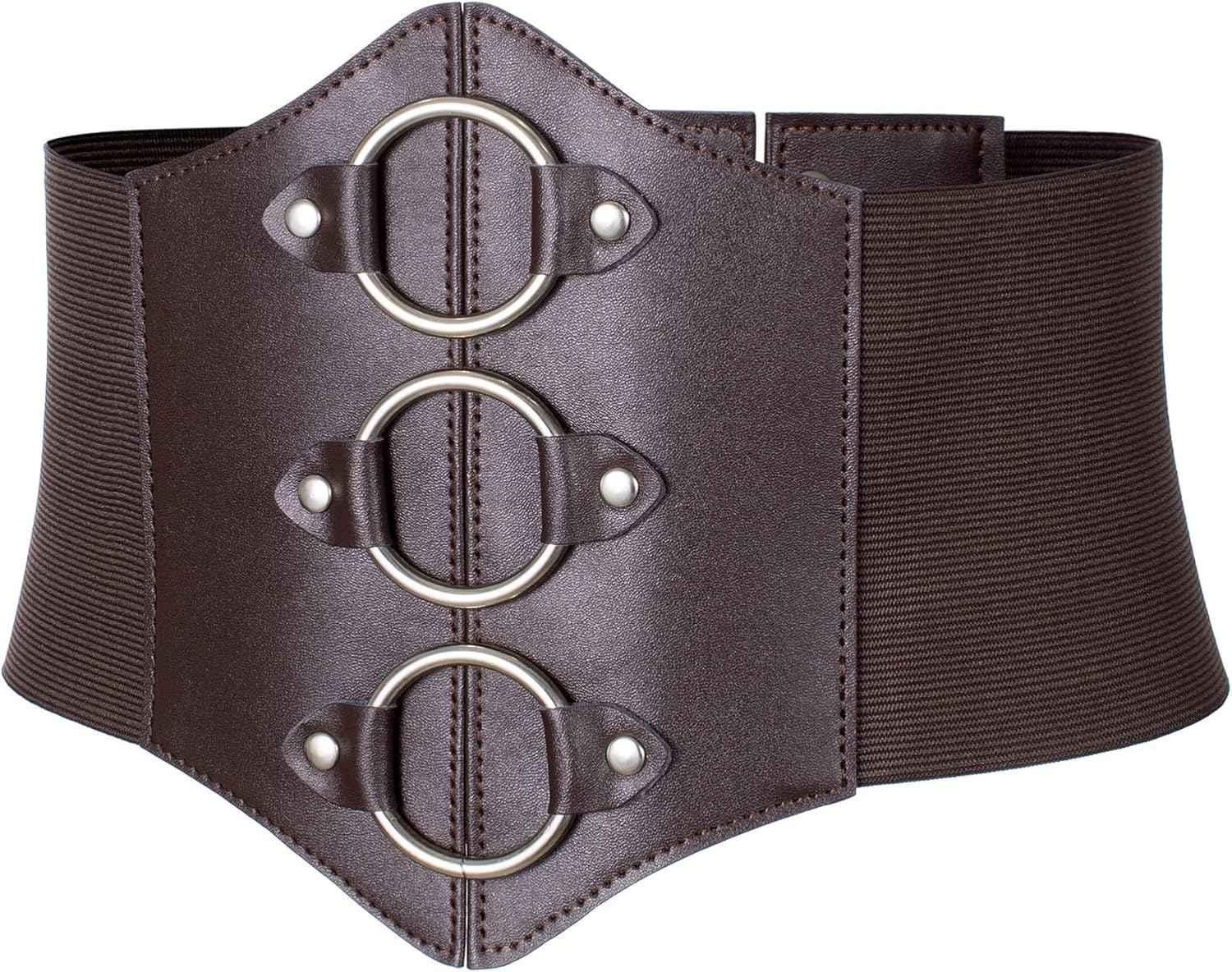 Women's Medieval Renaissance Lace-Up Tied Belt Elastic Steampunk Corset Belts Halloween Cospaly Costume Accessories