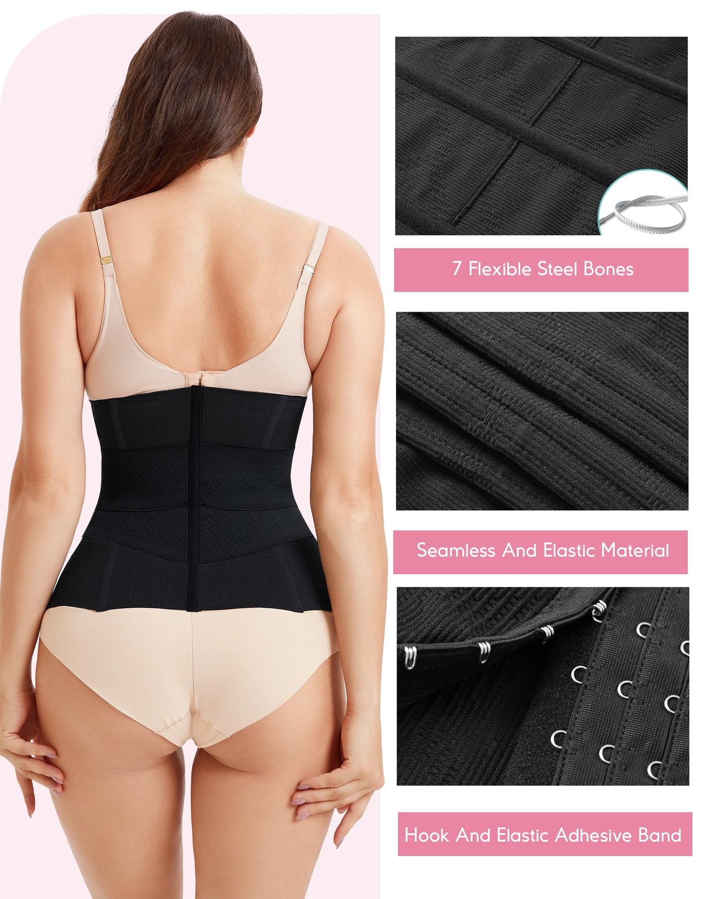 LODAY Waist Trainer Corset Shapewear Tummy Control Body Shaper Waist Cincher for Women Postpartum Belly Band Wrap