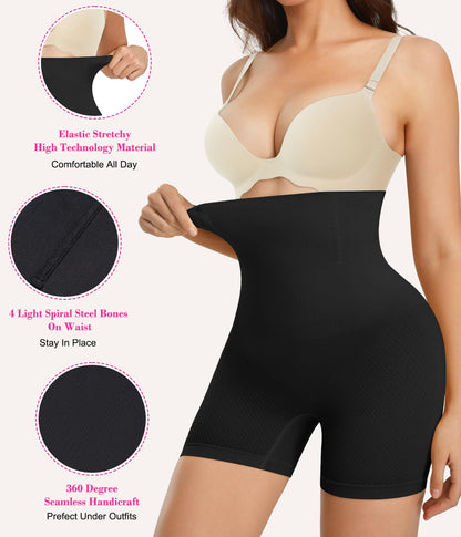 Nebility Womens' Shapewear Thigh Slimmer Tummy Control Body Shaper Shorts Butt Lifter Panties High Waist Trainer