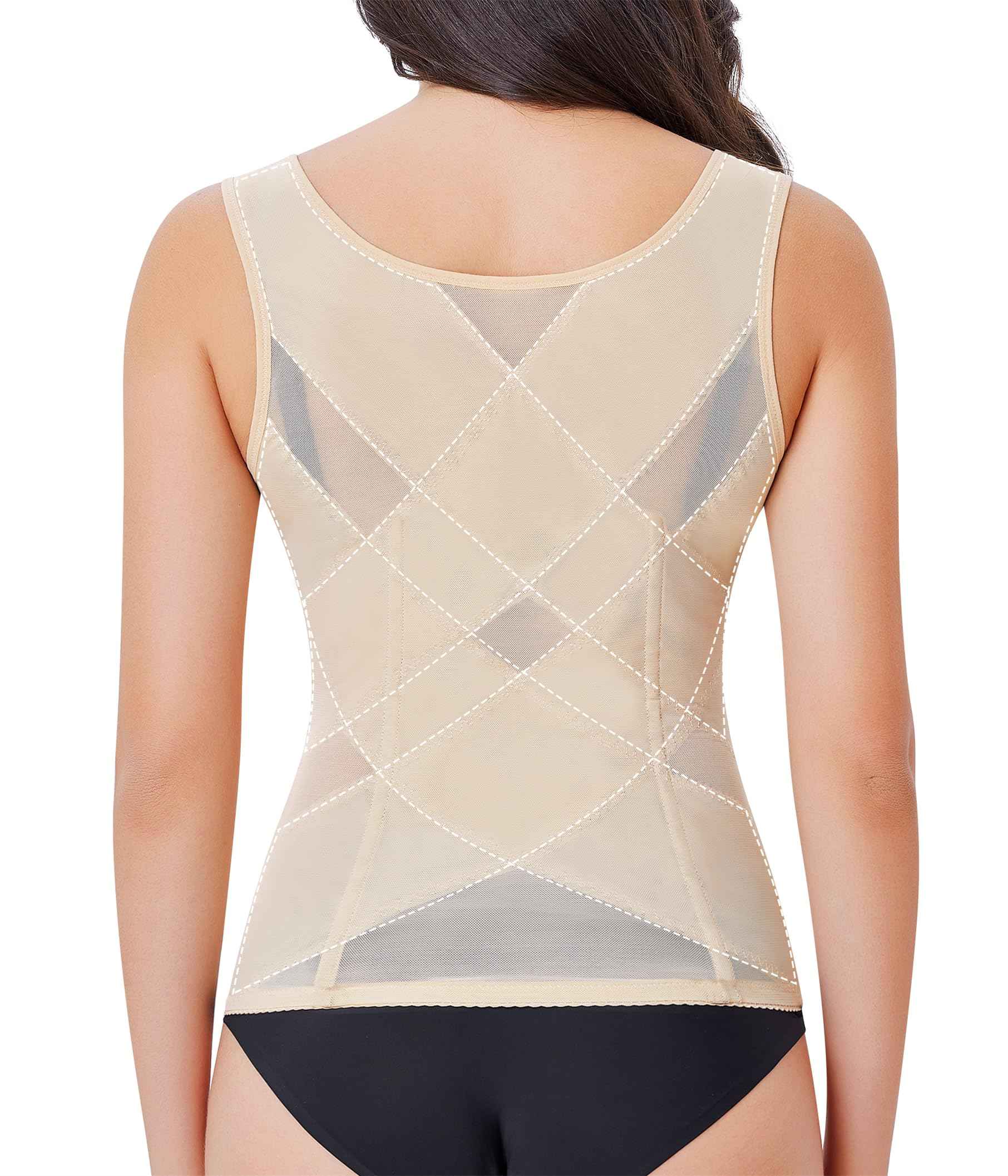 Nebility Waist Trainer for Women Corset Shapewear Tummy Control Body Shaper Vest Waist Cincher Shapewear