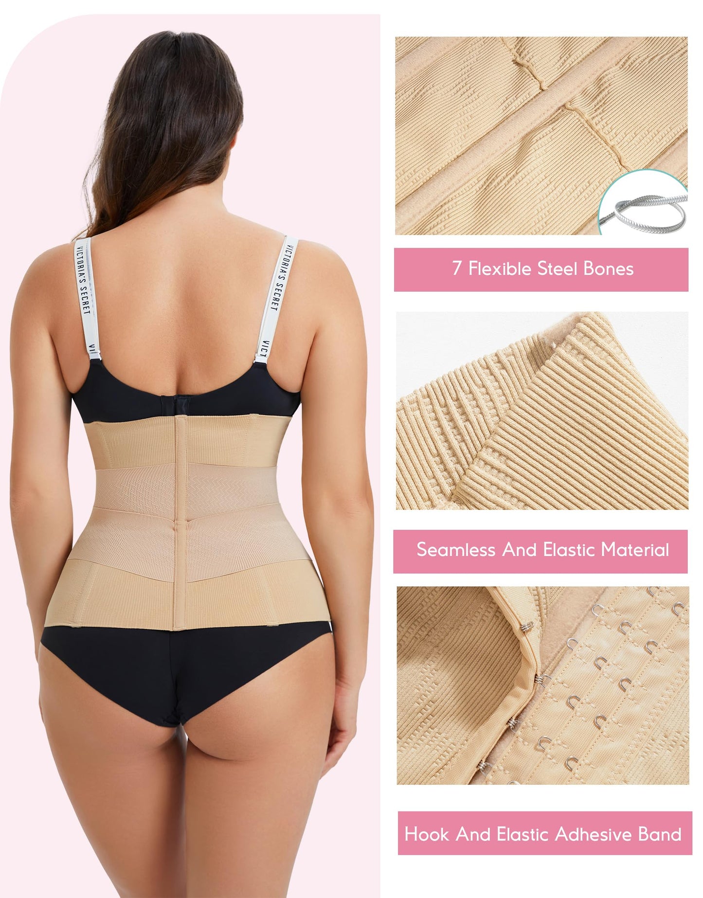 LODAY Waist Trainer Corset Shapewear Tummy Control Body Shaper Waist Cincher for Women Postpartum Belly Band Wrap