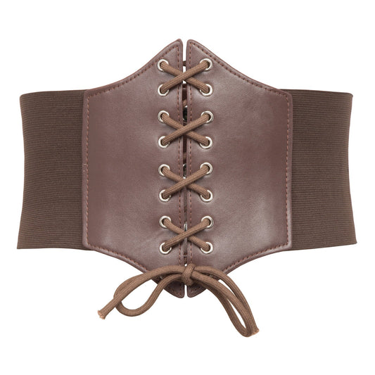 GRACE KARIN Womens Corset Belt Vintage Lace-up Cinch Elastic Waist Belt
