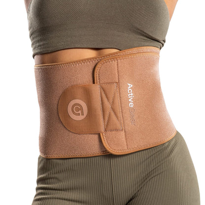 ActiveGear Premium Waist Trimmer & Trainer Belt for Men and Women - Sweat-Enhancing Slimming Wrap for Stomach, Adjustable Fit