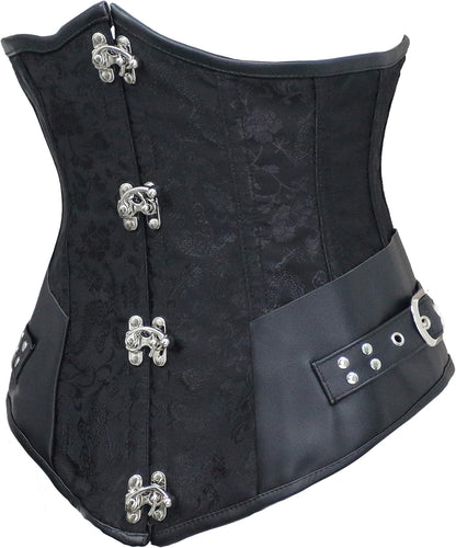 bslingerie® Gothic Steampunk Heavy Duty Waist Cincher Underbust Corset