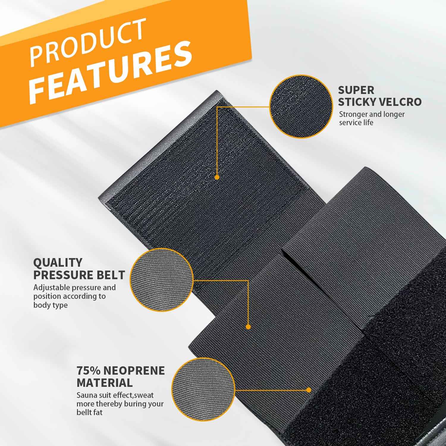 SCULPT TOUCH Women's Waist Trainer Corset, Tummy Control Shapewear Belt for Workout, Black