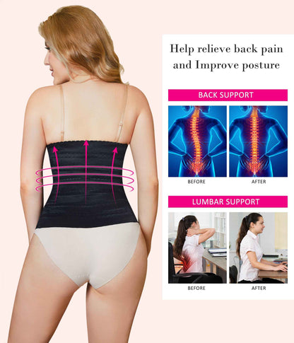 Nebility Waist Cincher Shapewear Tummy Control Plus Size Waist Trainers for Women Belly Trimmer Body Shaper Corset Girdle