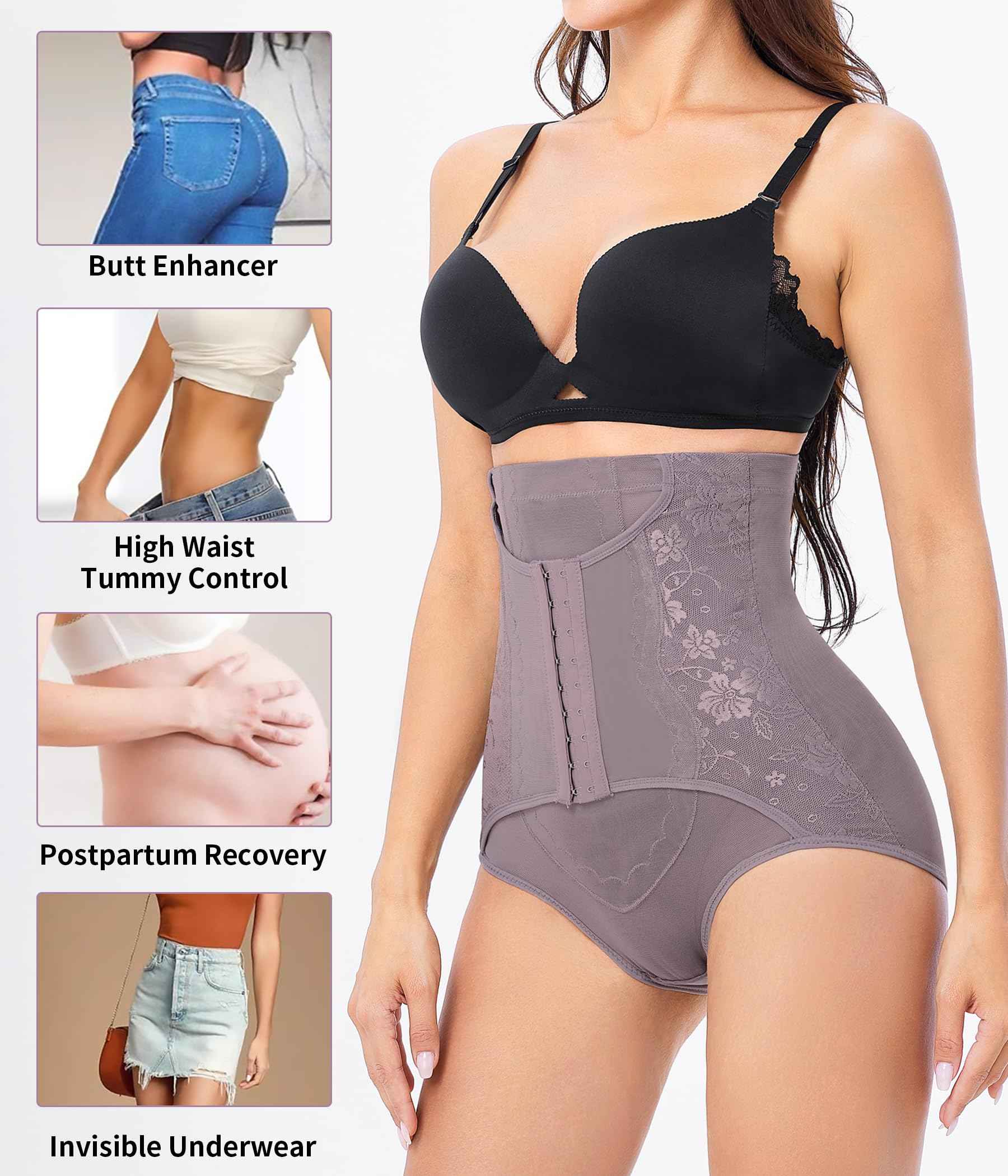 YERKOAD Tummy Control Panties for Women Shapewear Butt Lifter Short High Waist Trainer Corset Slimming Body Shaper Underwear
