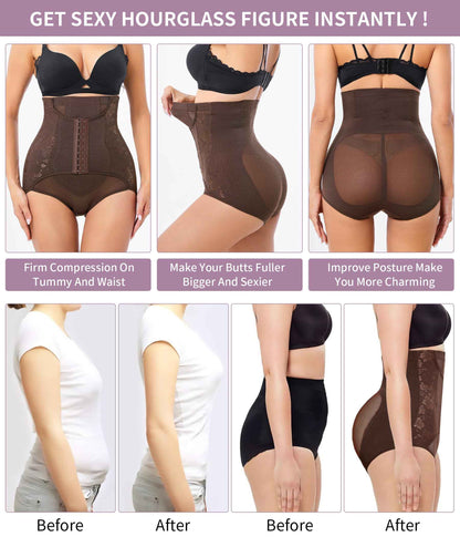 YERKOAD Tummy Control Panties for Women Shapewear Butt Lifter Short High Waist Trainer Corset Slimming Body Shaper Underwear