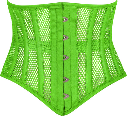 Heavy Duty Underbust Steel Boned Waist Trainer Cincnher Womens Waspie Mesh Corset