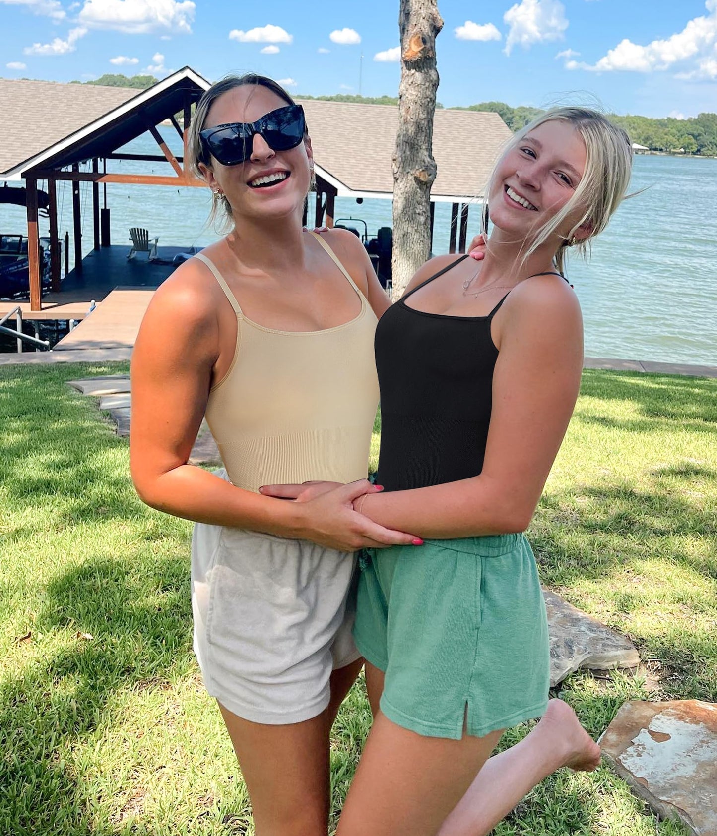 Nebility Shapewear Waist Trainer Bodysuits Women Clothing Tummy Control Seamless Full Body Shaper Square Neck Jumpsuits Top