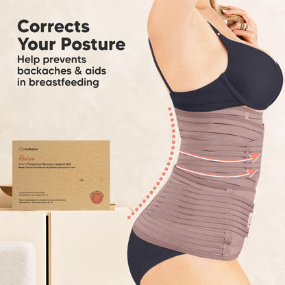 3 in 1 Postpartum Belly Support Recovery Wrap – Postpartum Belly Band, After Birth Brace, Slimming Girdles, Body Shaper Waist Shapewear, Post Surgery Pregnancy Belly Support Band (Midnight Black, M/L)
