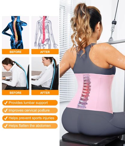 LEINIDINA Womens Waist Trainer Corset with Zipper Sweat Waist Trimmer for Women Workout Belt Corset Shapewear