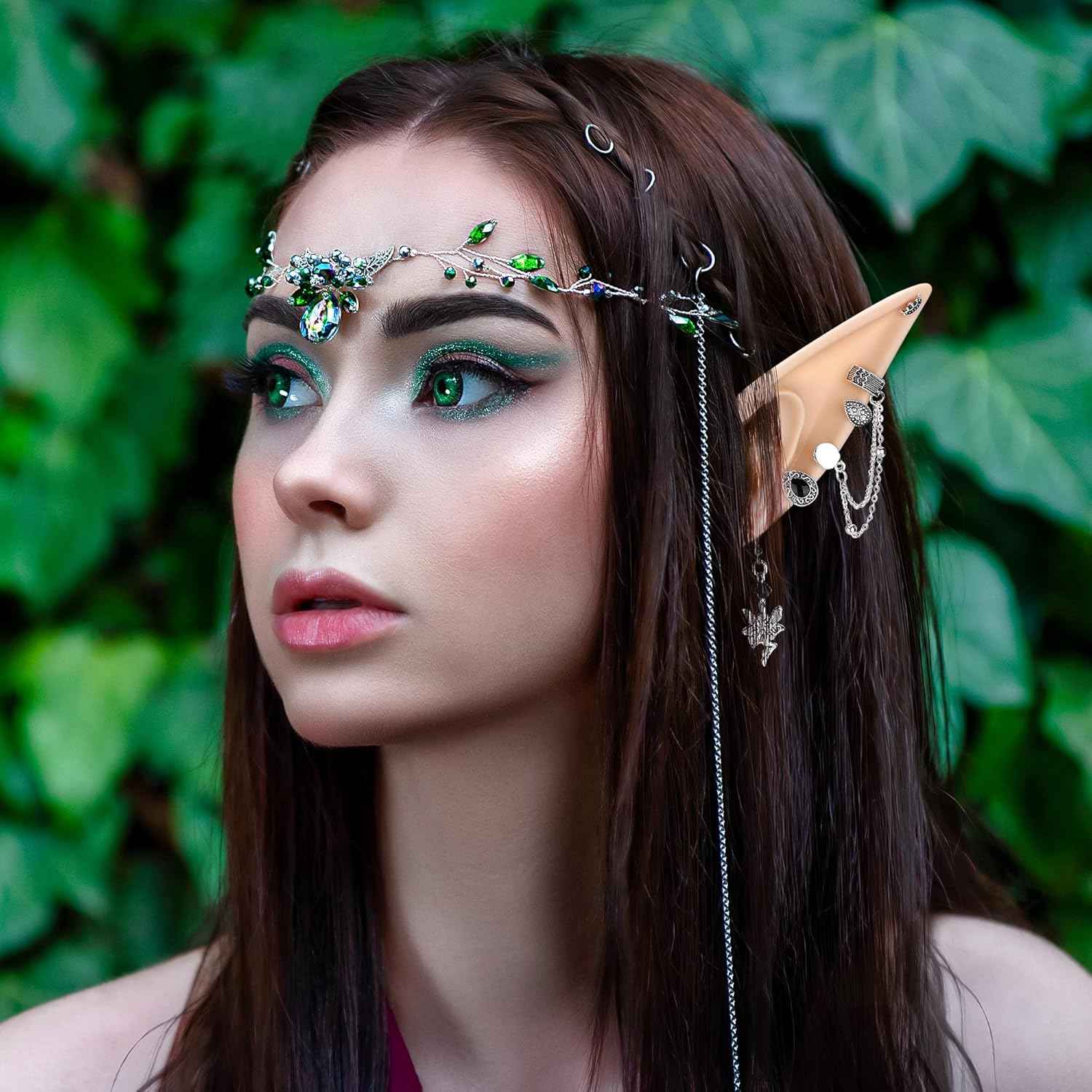 FRESHME Fairy Pixie Elf Ears - Cosplay Soft Pointed Ears Elven Masquerade Vampire Fairy Ears Makeup Costume Accessories