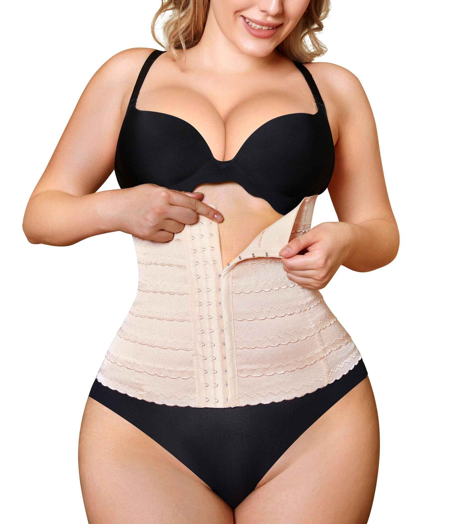 Nebility Waist Cincher Shapewear Tummy Control Plus Size Waist Trainers for Women Belly Trimmer Body Shaper Corset Girdle