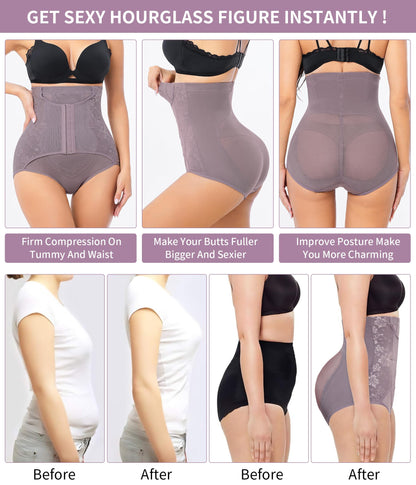 YERKOAD Tummy Control Panties for Women Shapewear Butt Lifter Short High Waist Trainer Corset Slimming Body Shaper Underwear