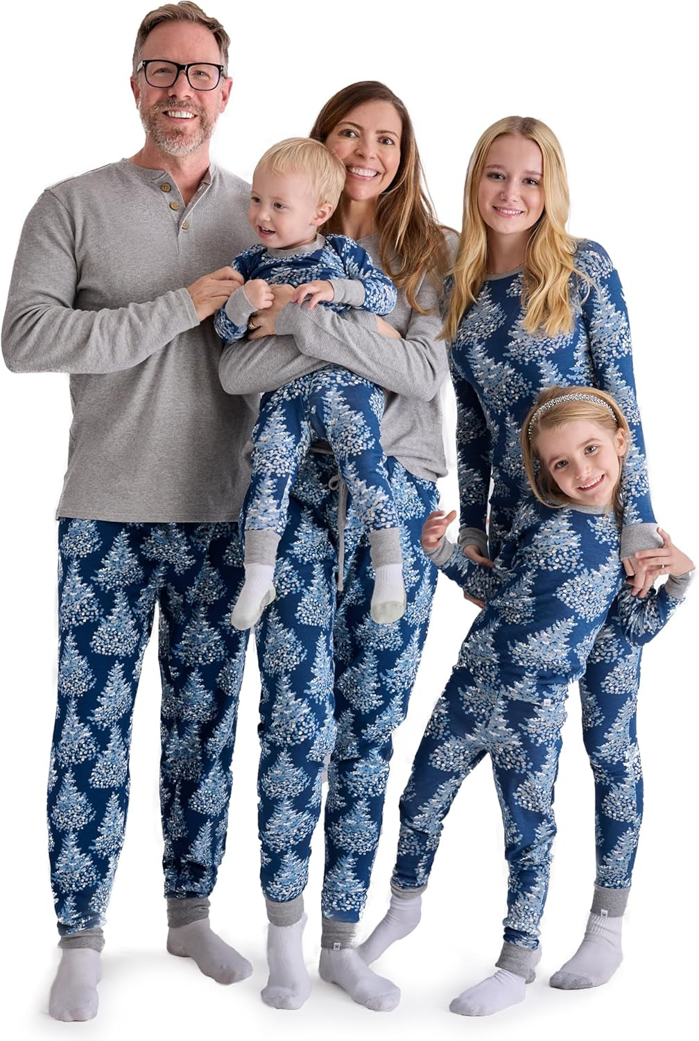 Family Matching Holiday Pajamas Organic Cotton for Men, Women, Kids, Toddlers, Baby Boys, Girls, Unisex Pets