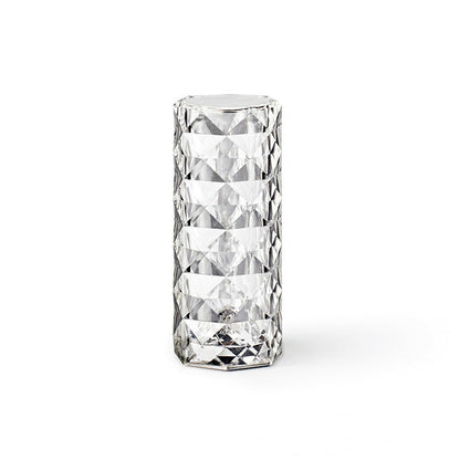 Nordic Crystal Lamp | USB Table Lamps | Bedroom Touch Dimming Atmosphere Diamond Night Light | Rose Projector Lamp Decor