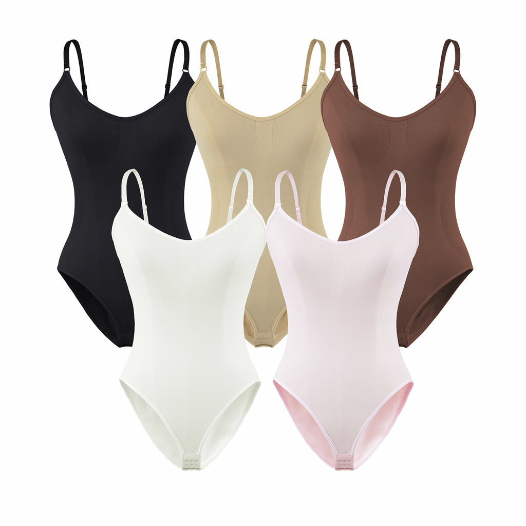 Shaping Body Suit with Corset Effect, Slimming Waist and Hip Lift, Sleeveless Backless Bodysuit