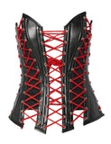 Daisy Corsets Women's Plus Size Lace-Up Steel Boned Over Bust Corset, Black/Red, 6X