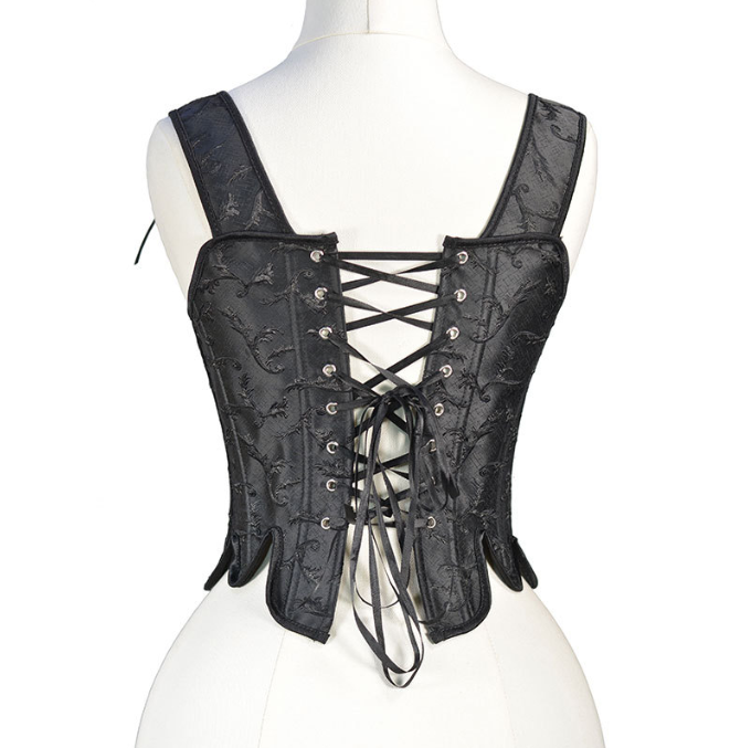 Carved flower petal shaped corset with fishbone