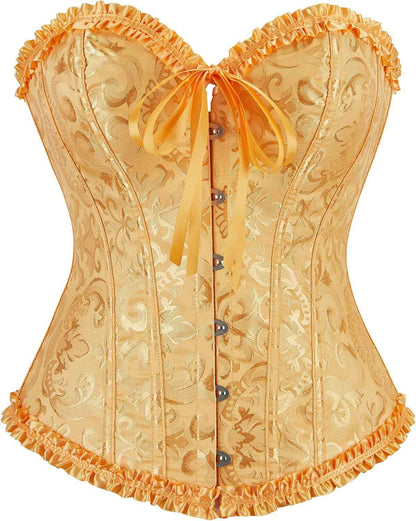 Alivila.Y Fashion Womens Lace Up Corset Top Overbust Body Shaper Bustier Corsets for Women