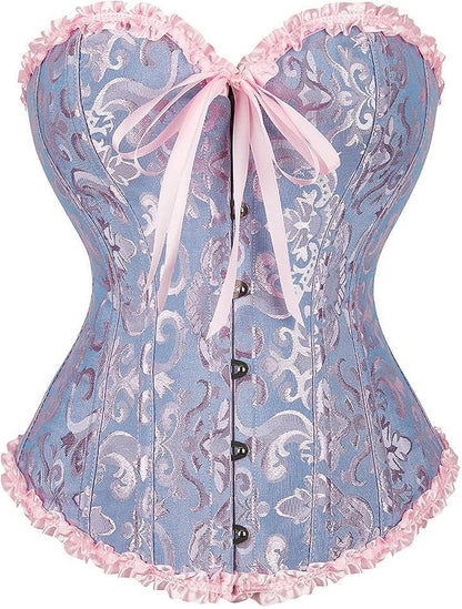 SZIVYSHI Corset Tops for Women, Bustier Shapewear Lingerie, Lace Waist Push Up Bodysuit