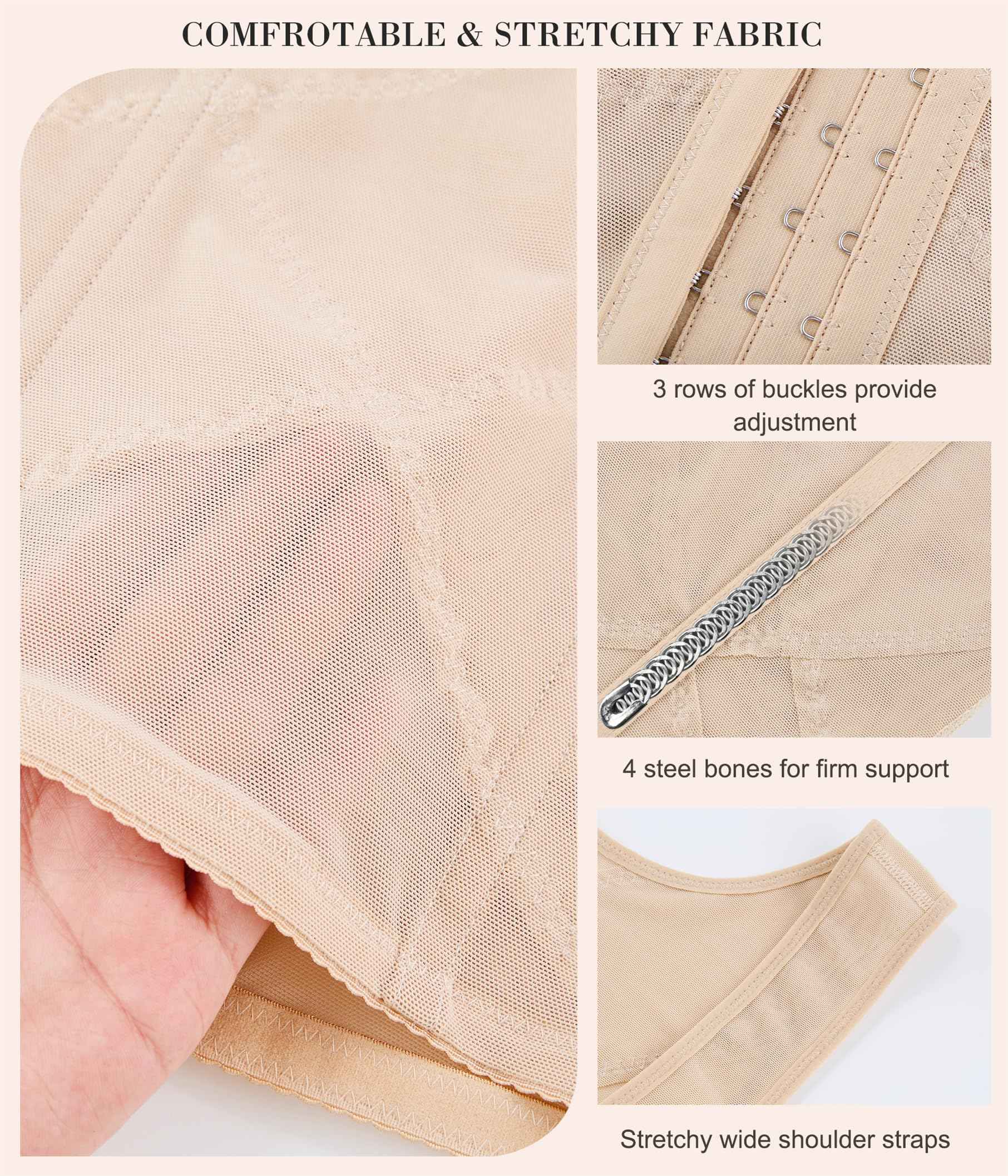 Nebility Waist Trainer for Women Corset Shapewear Tummy Control Body Shaper Vest Waist Cincher Shapewear