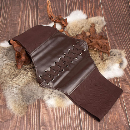 SUMGOGO 5PCS Corset Renaissance Belt Medieval Renaissance Belt Pouch Cork Potion Bottle Festival Halloween Costume Accessory