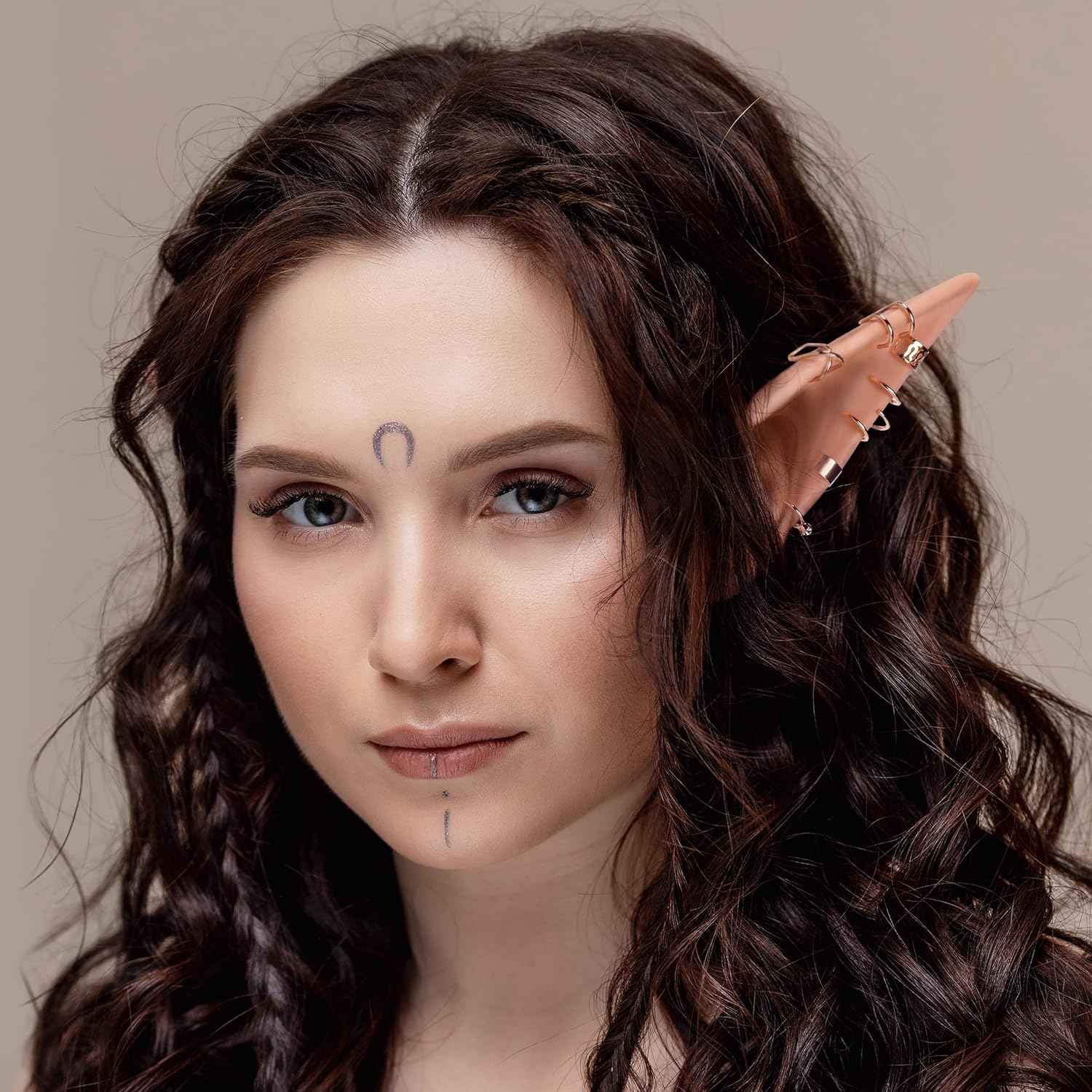 FRESHME Fairy Pixie Elf Ears - Cosplay Soft Pointed Ears Elven Masquerade Vampire Fairy Ears Makeup Costume Accessories