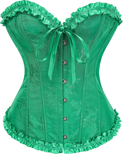 SZIVYSHI Corset Tops for Women, Bustier Shapewear Lingerie, Lace Waist Push Up Bodysuit