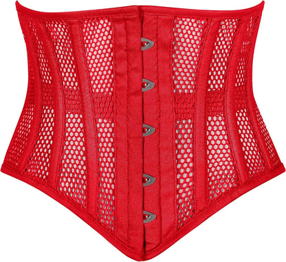 Heavy Duty Underbust Steel Boned Waist Trainer Cincnher Womens Waspie Mesh Corset