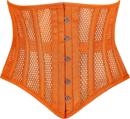 Heavy Duty Underbust Steel Boned Waist Trainer Cincnher Womens Waspie Mesh Corset