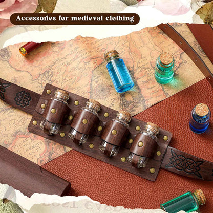 Geyoga Renaissance Belt Pouch with Potion Bottles Halloween Medieval Costume Accessories Waist Bag Cosplay