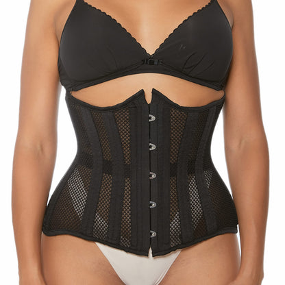 Women Heavy Spiral 26 Steel Boned Underbust Corset Satin Heavy Duty Waist Training Shaper Cincher