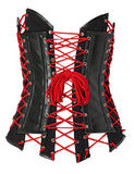 Daisy Corsets Women's Plus Size Lace-Up Steel Boned Over Bust Corset, Black/Red, 6X