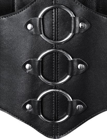 Women's Medieval Renaissance Lace-Up Tied Belt Elastic Steampunk Corset Belts Halloween Cospaly Costume Accessories