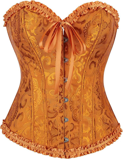 Alivila.Y Fashion Womens Lace Up Corset Top Overbust Body Shaper Bustier Corsets for Women