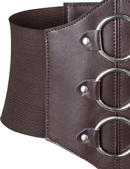 Women's Medieval Renaissance Lace-Up Tied Belt Elastic Steampunk Corset Belts Halloween Cospaly Costume Accessories